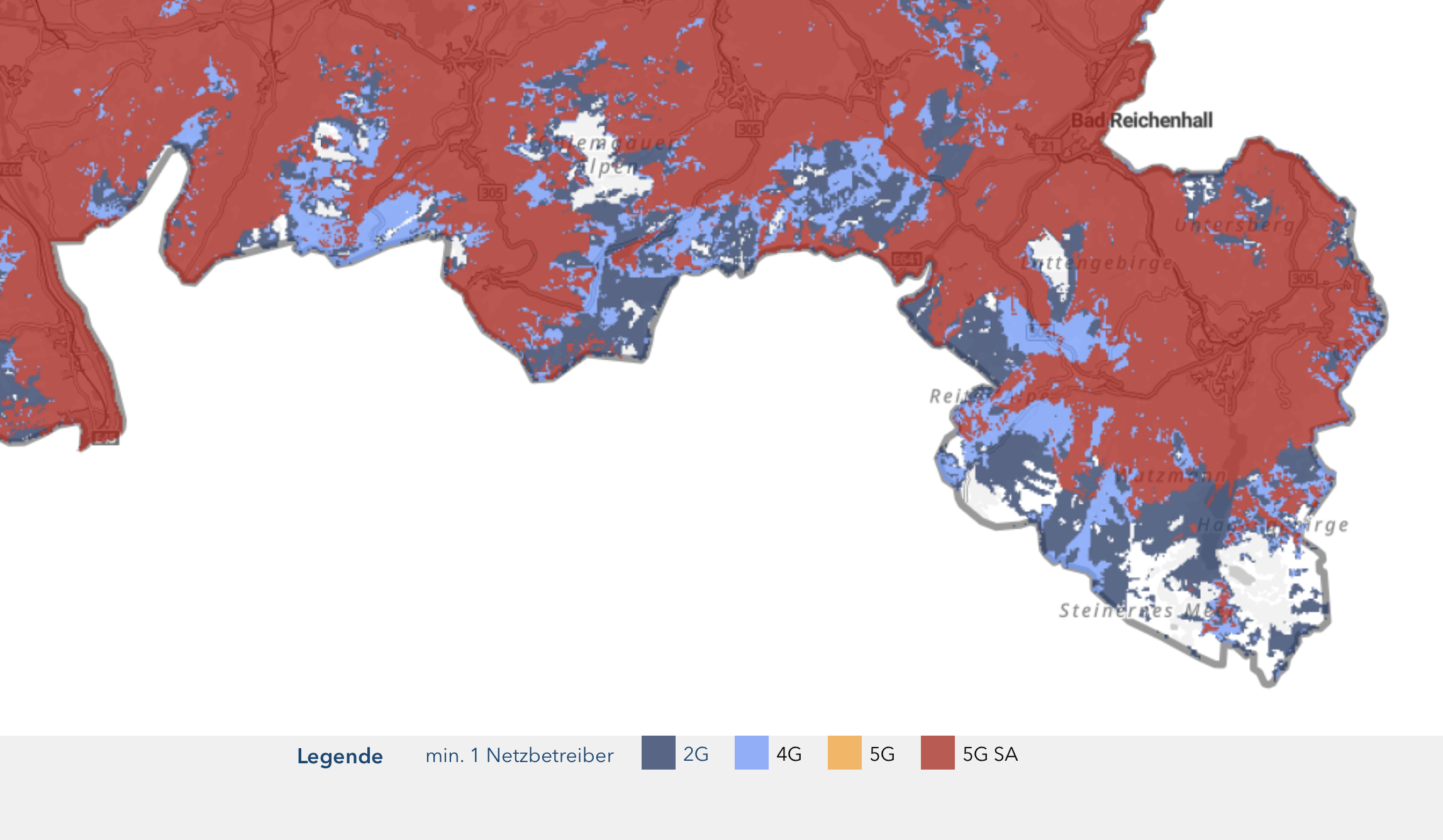 Chiemgau Cellphone Coverage